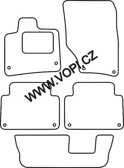 Autokoberce Audi Q7 7 míst 2006 - 05/2015 Perfectfit (216)